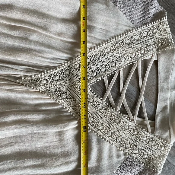 Miss Me Cream Drape Collar Cardigan- Size S - Picture 10 of 16